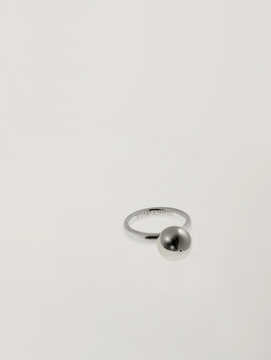 Silver Ring with small sphere